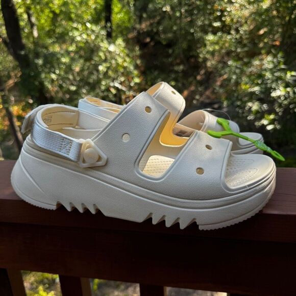 Size M 11 / W 13 Crocs Classic Hiker Xscape Chunky Platform Sandals Vanilla Shoe - Picture 13 of 14